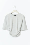 Soft touch ruched tee - Noir
