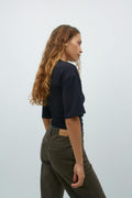 Soft touch ruched tee - Stone