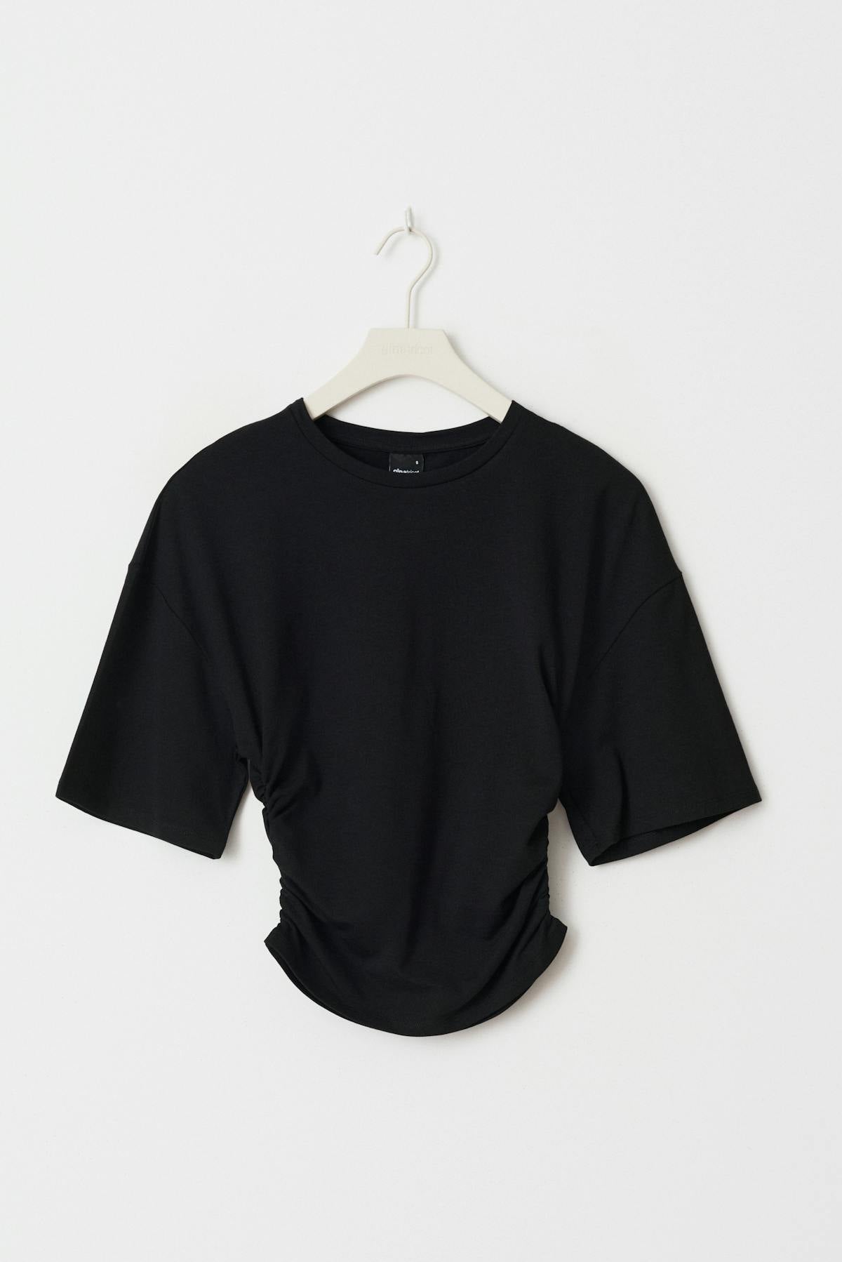 Soft touch ruched tee - Stone