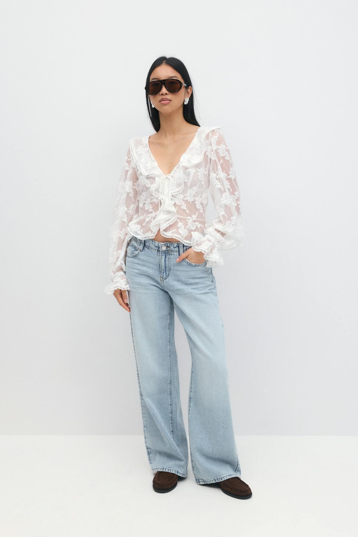 Lace blouse - Blanc cassé