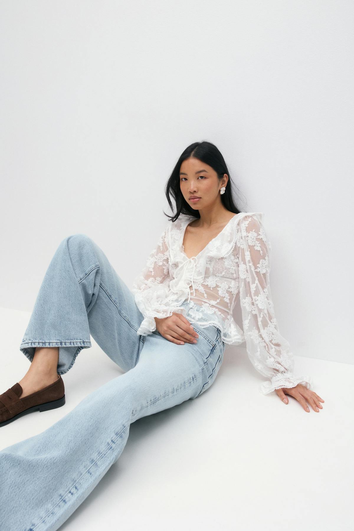 Lace blouse - Noir