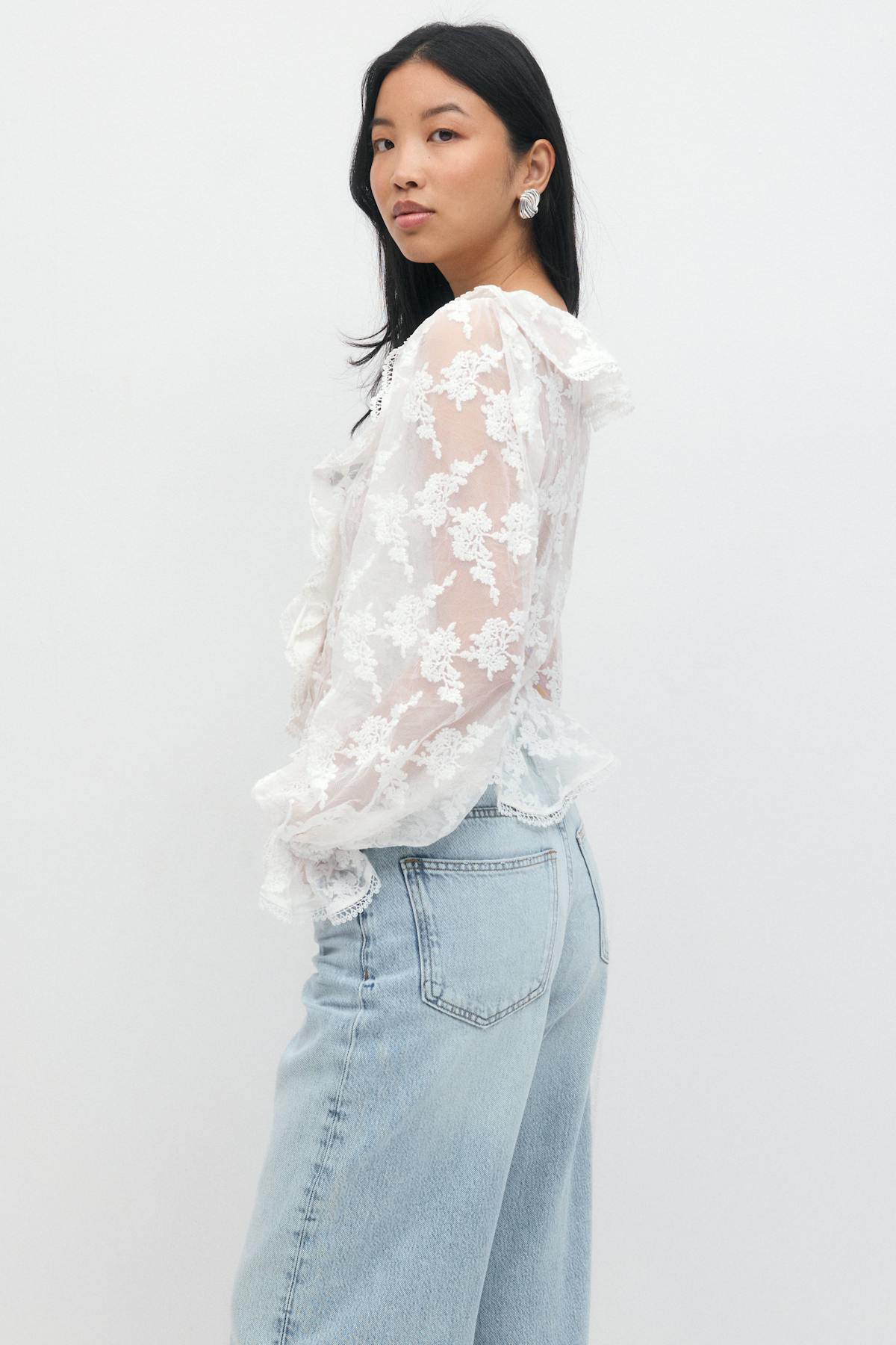 Lace blouse - Blanc cassé