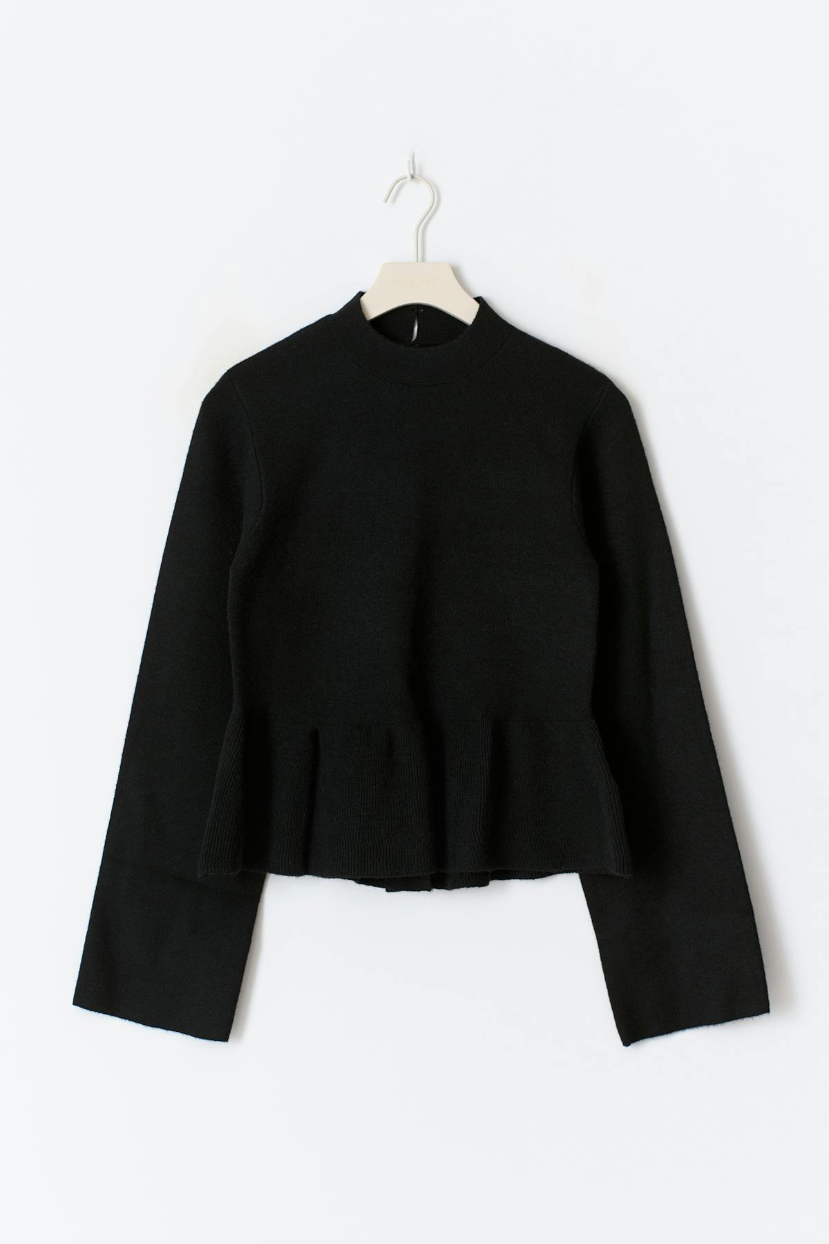 Knitted peplum top - Noir