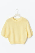 Knitted tape yarn top - Jaune