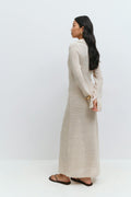 Crochet collar dress - Pumice stone