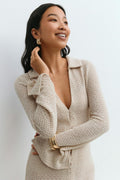 Crochet collar dress - Pumice stone