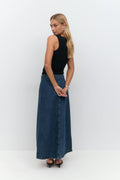 Wrap denim skirt - Scandi blue