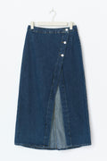 Wrap denim skirt - Scandi blue