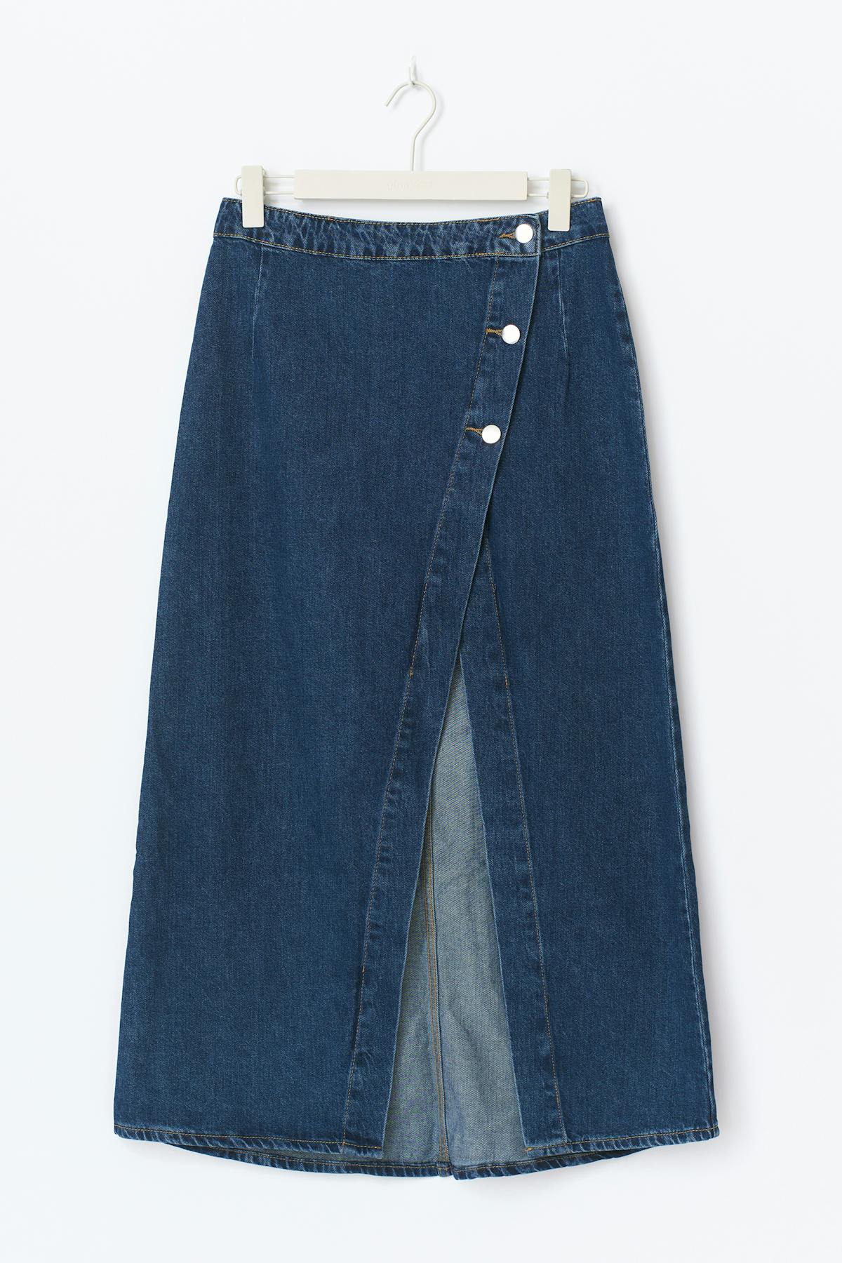 Wrap denim skirt - Scandi blue