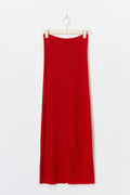 Knitted crochet skirt - High risk red