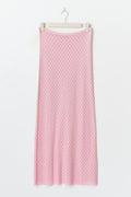 Knitted crochet skirt - Rose