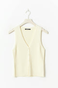 Knitted vest - Seal brown