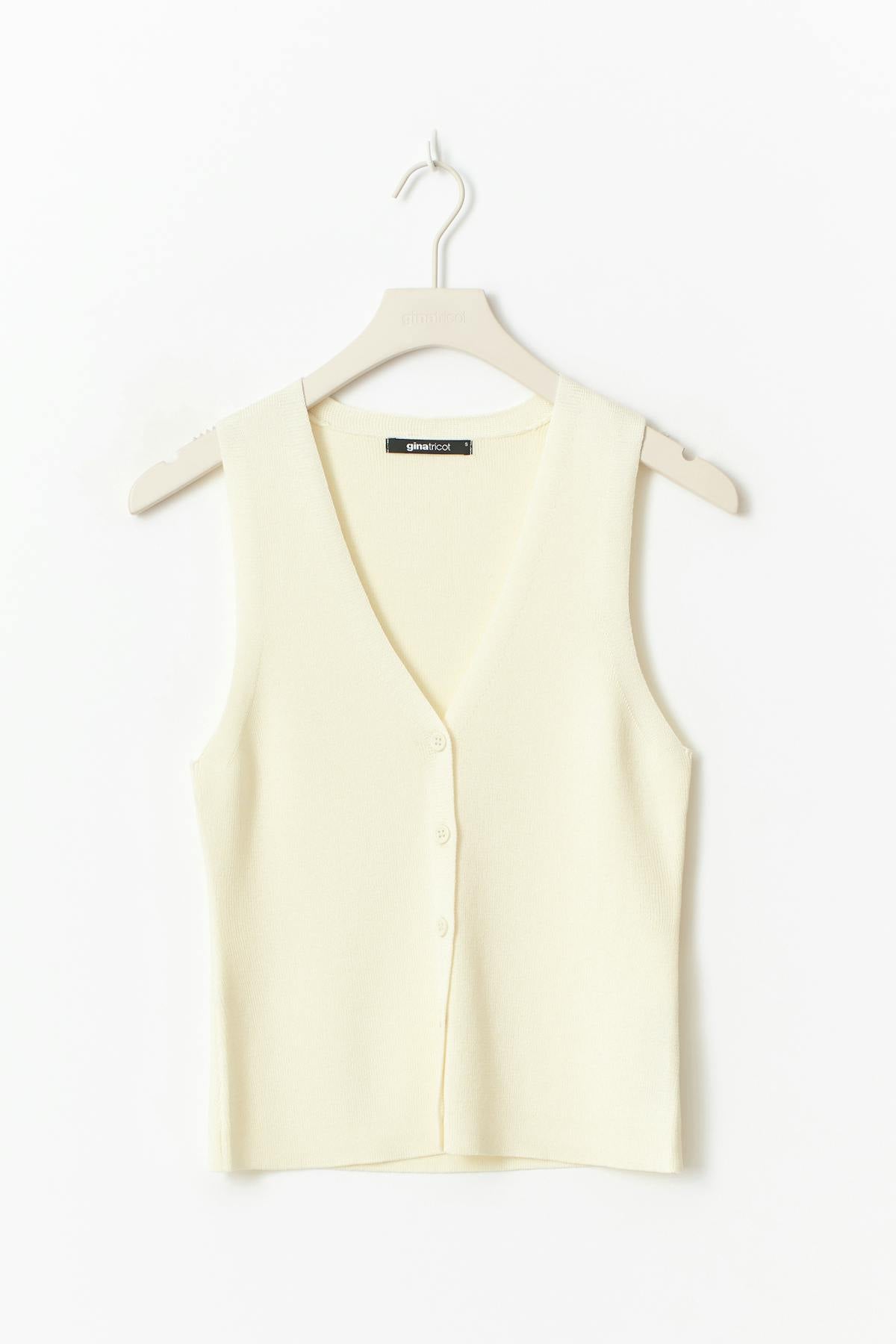 Knitted vest - Seal brown