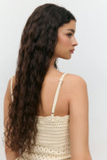 Knitted cotton singlet - Vanilla yellow