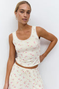 Homewear lace singlet - Flower aop