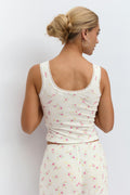 Homewear lace singlet - Flower aop