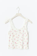 Homewear lace singlet - Flower aop