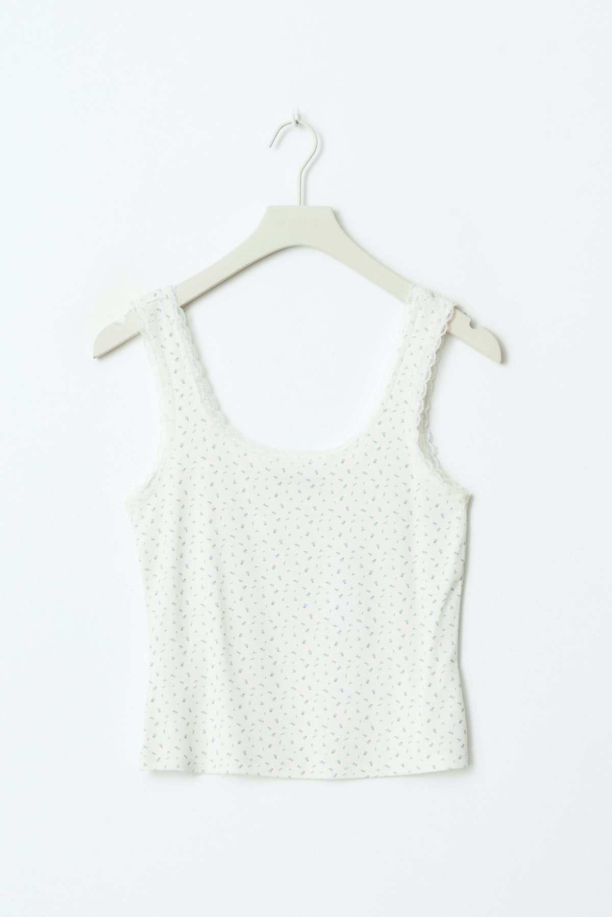 Homewear lace singlet - Ditsy aop