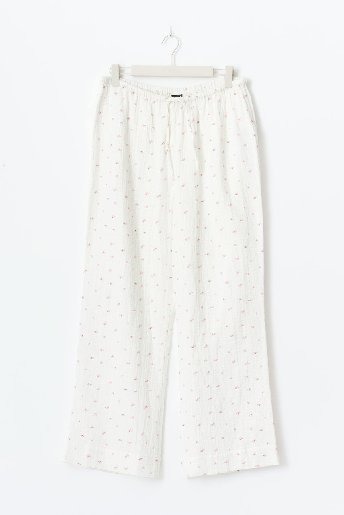 Gauze homewear trousers - Romantic ditsy