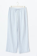 Gingham gauze homewear trousers - Blue check