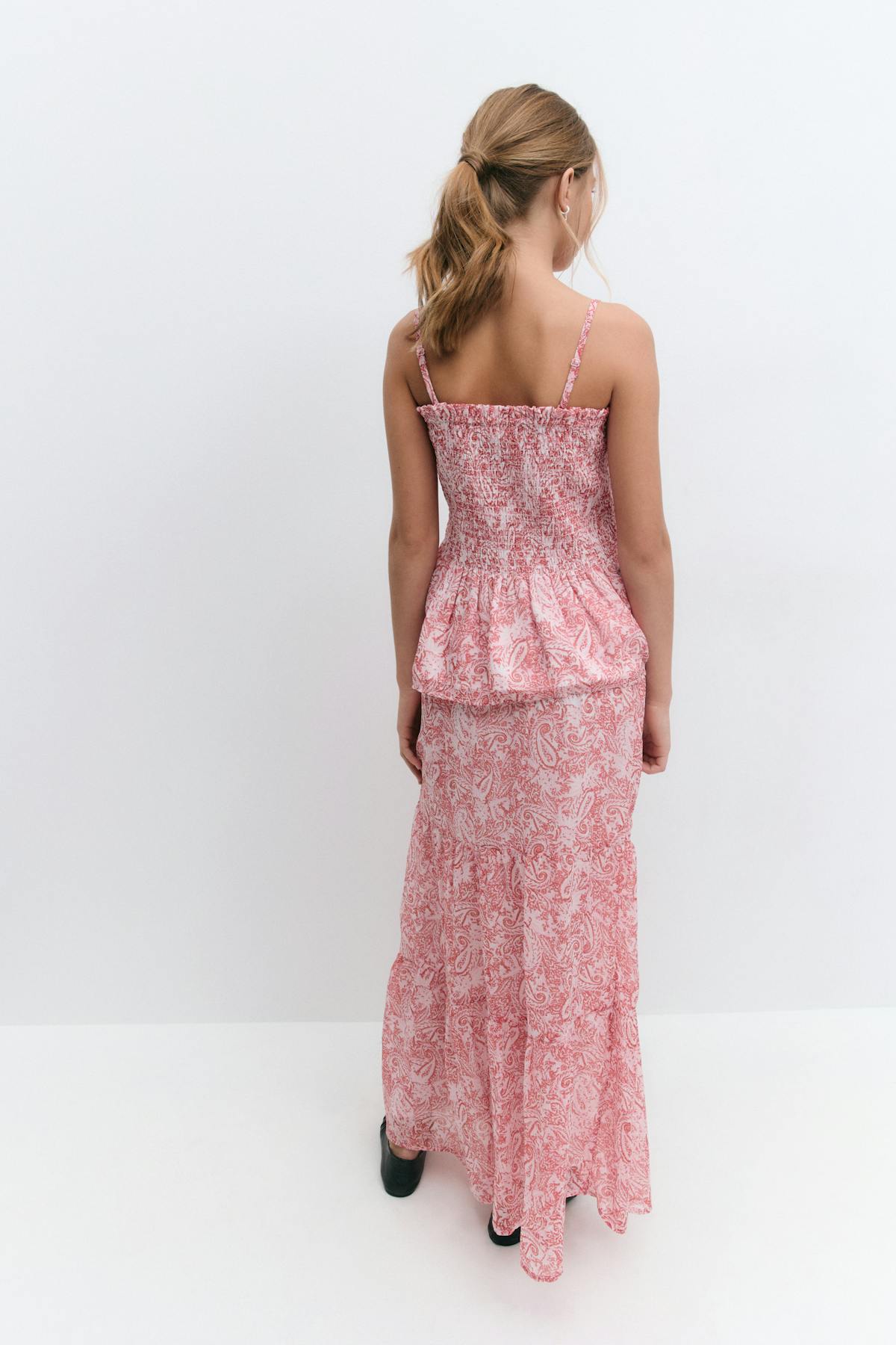 Y iconic boho maxi skirt - Red paisley