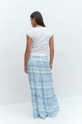 Y iconic boho maxi skirt - Blue swirl