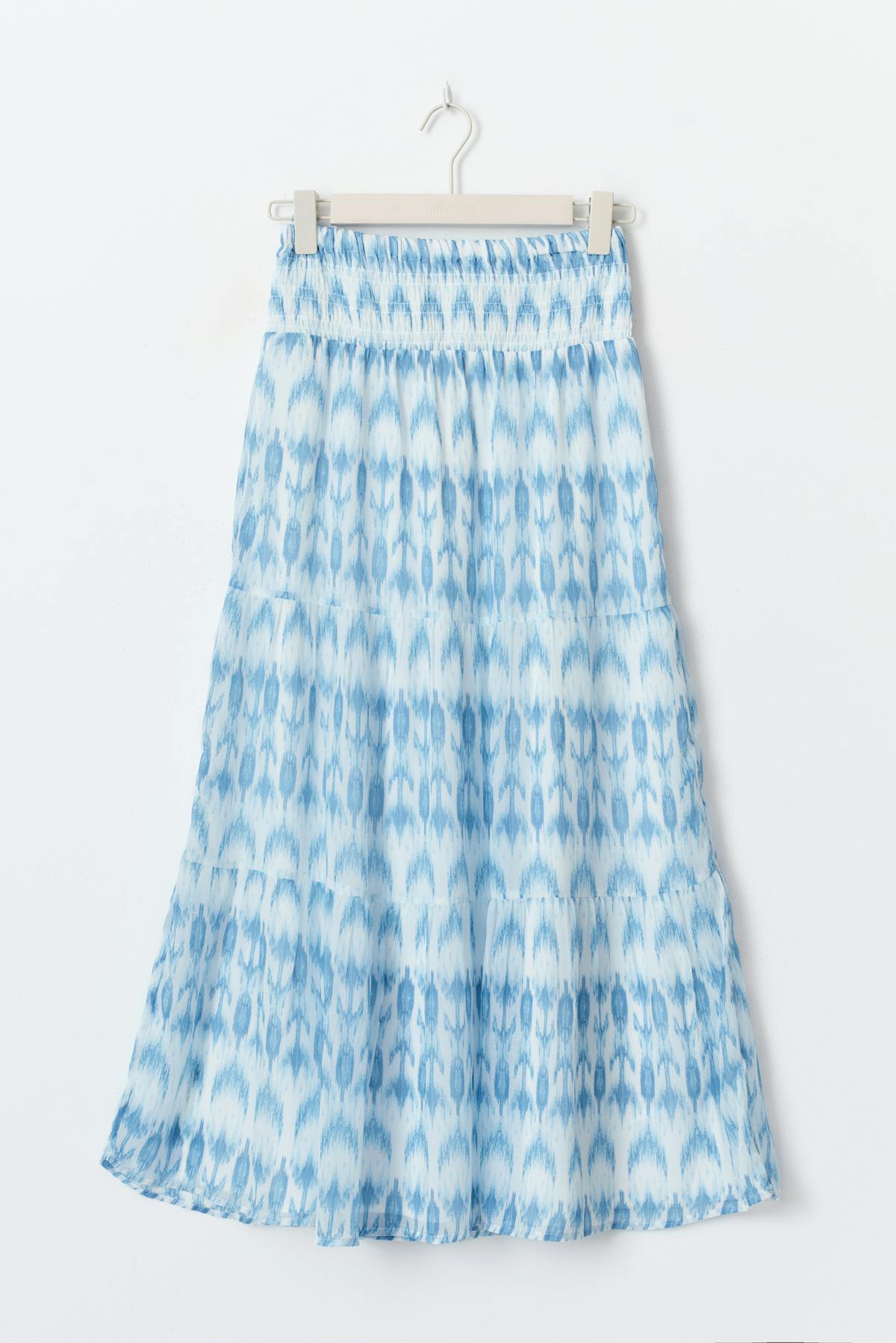Y iconic boho maxi skirt - Blue swirl