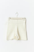 Chunky knitted shorts - Gardenia