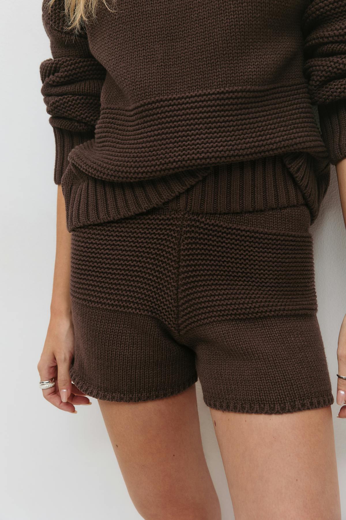 Chunky knitted shorts - Java