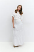Y iconic boho maxi skirt - Blanc