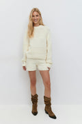 Knitted chunky sweater - Gardenia