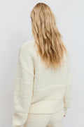 Knitted chunky sweater - Gardenia