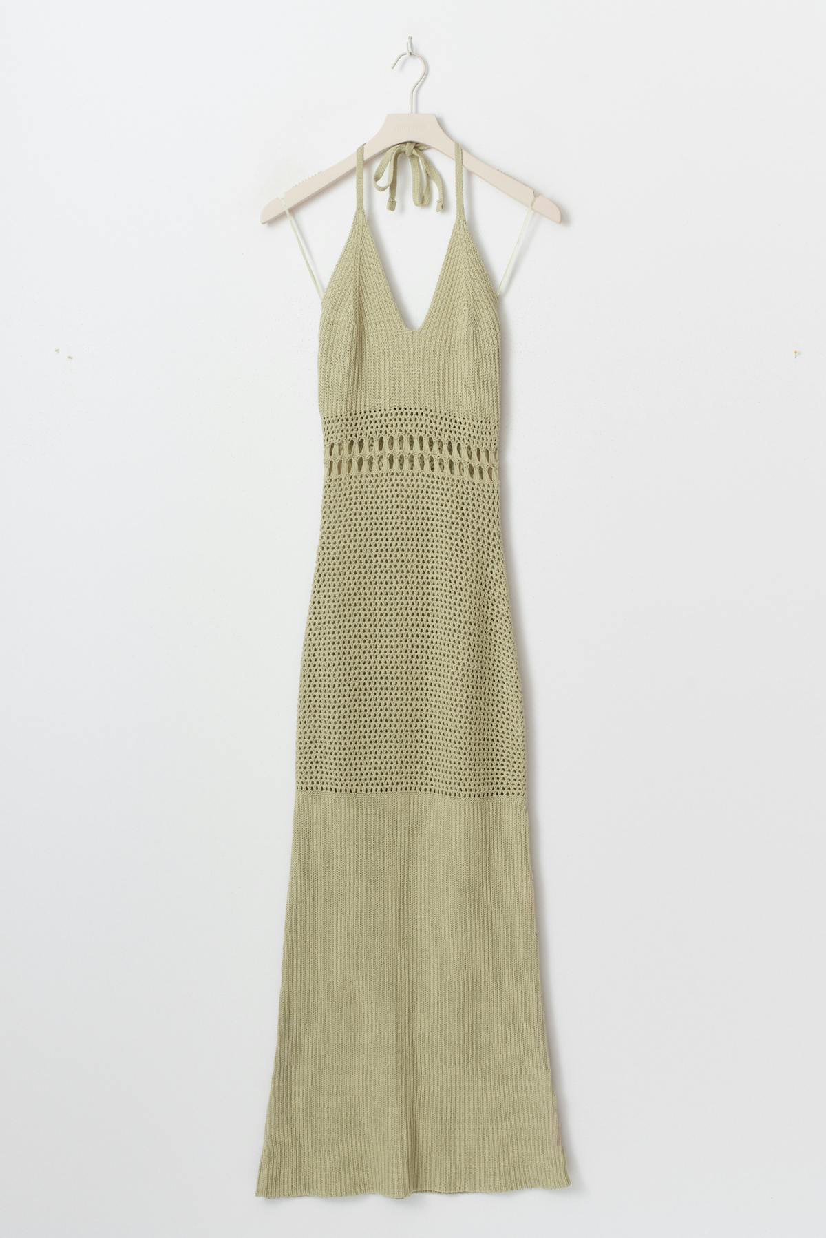 Knitted crochet dress - Alfalfa