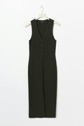Knitted vest dress - Noir