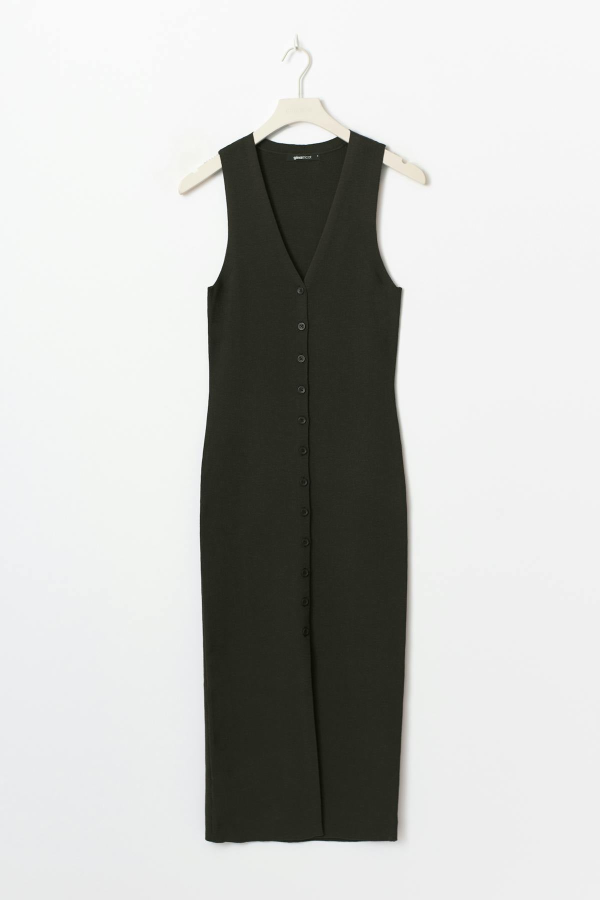 Knitted vest dress - Noir