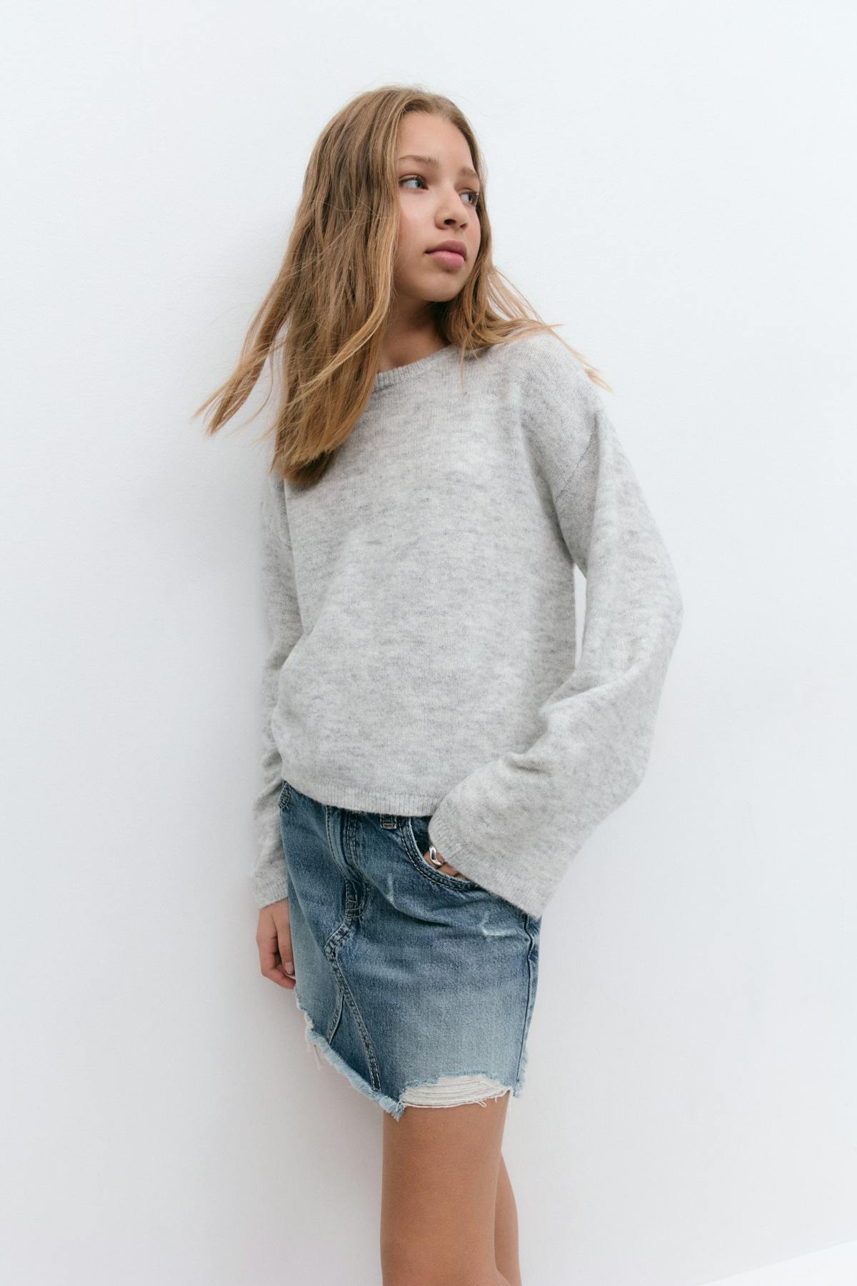 y knitted sweater - Cashmere blue