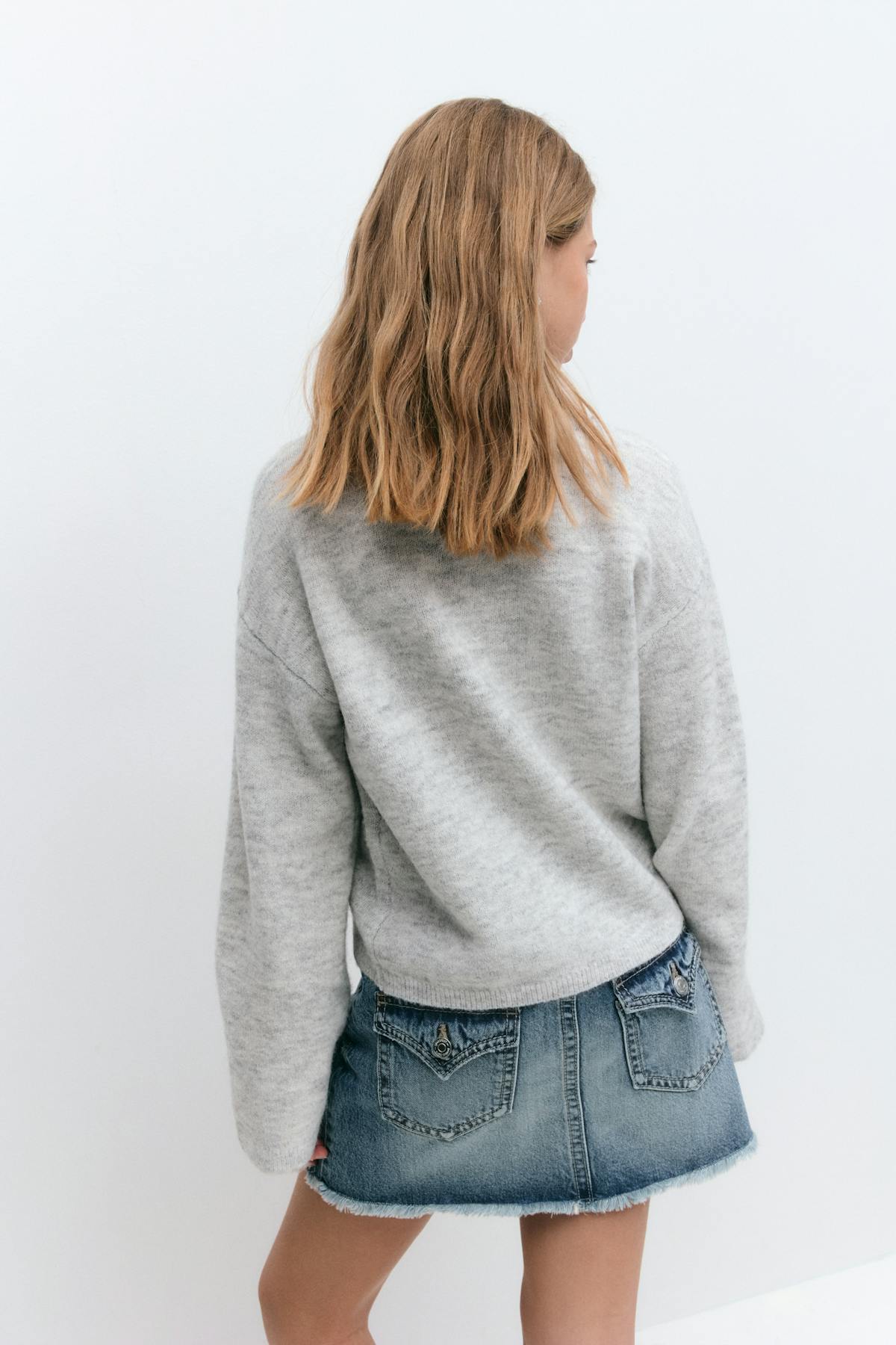 y knitted sweater - Cashmere blue