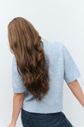Y knitted top - Cashmere blue