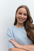 Y knitted top - Cashmere blue