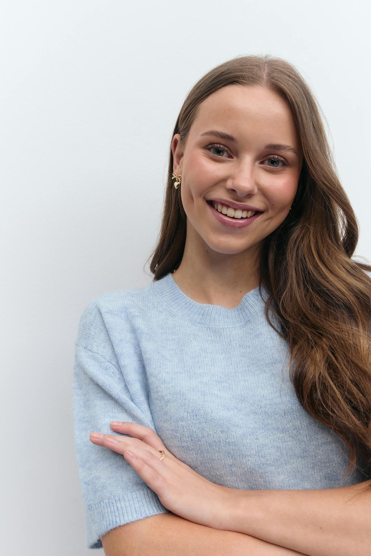 Y knitted top - Cashmere blue