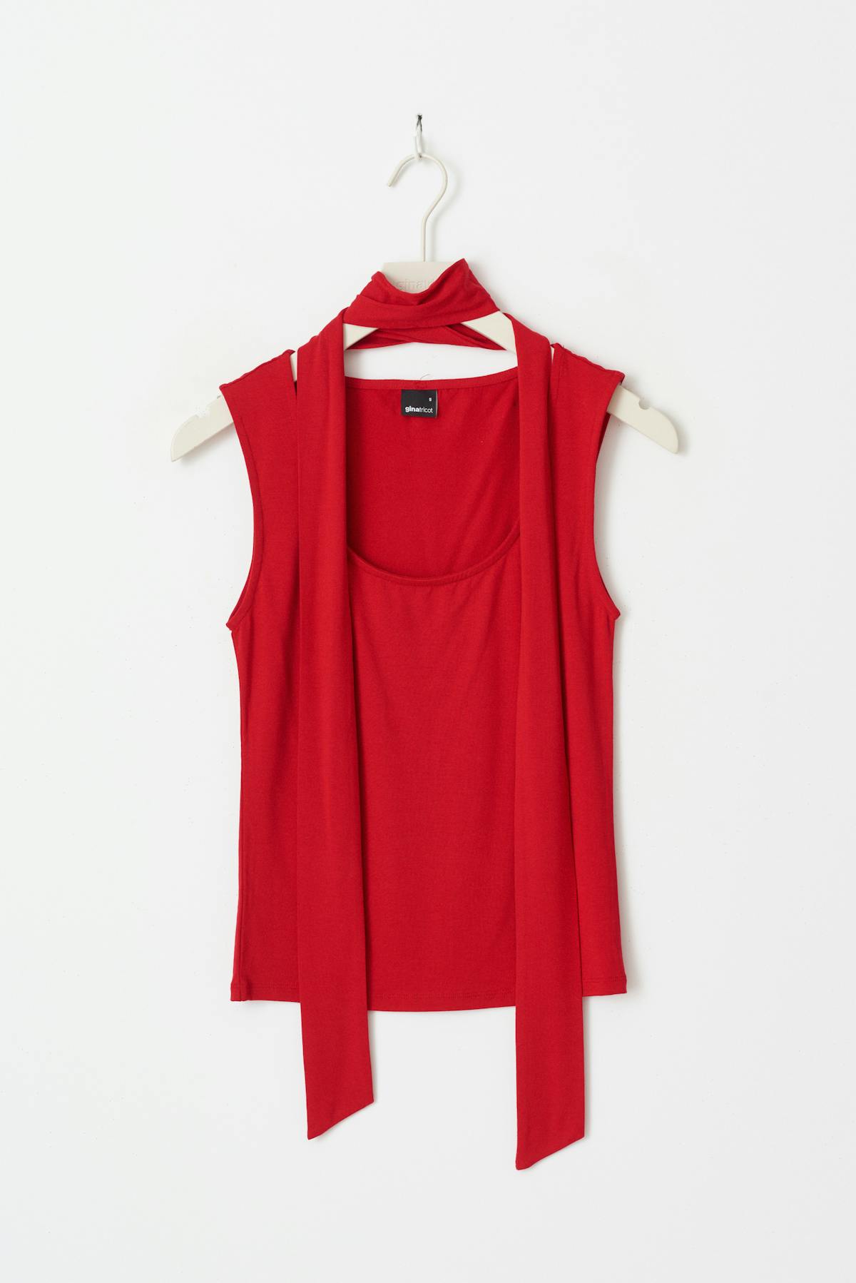 Soft touch scarf tank - Haute red