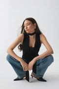 Soft touch scarf tank - Haute red