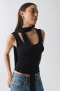Soft touch scarf tank - Haute red