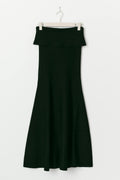 Knitted folded tube dress - Noir