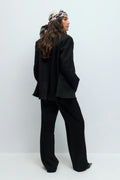 Straight twill trousers - Noir