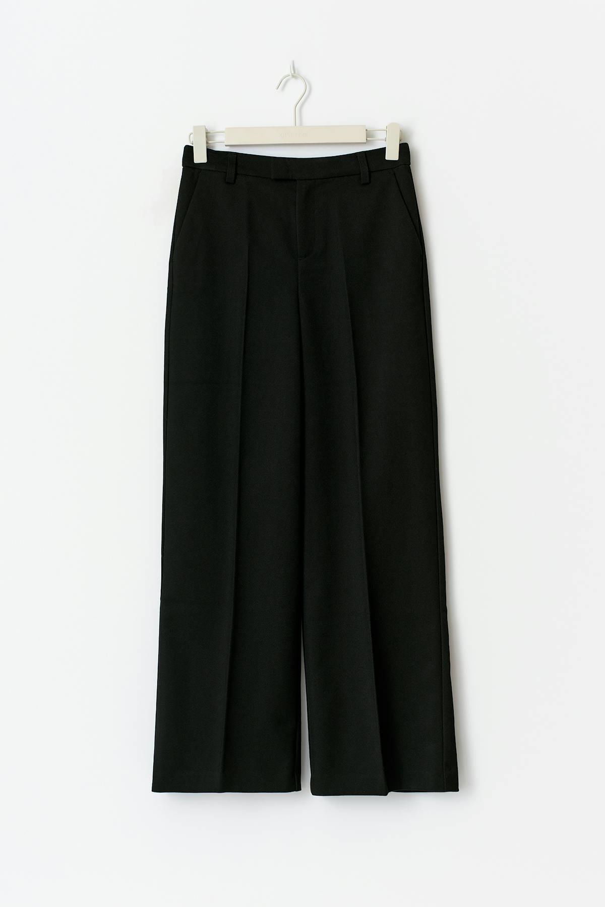 Straight twill trousers - Noir