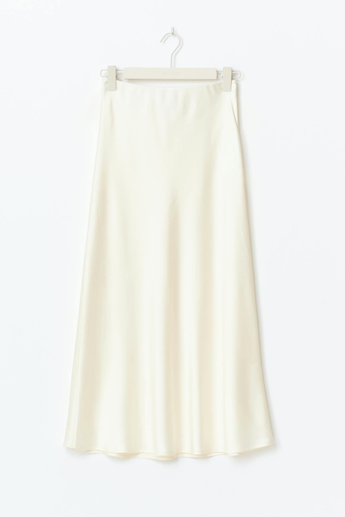 Satin skirt - Crème