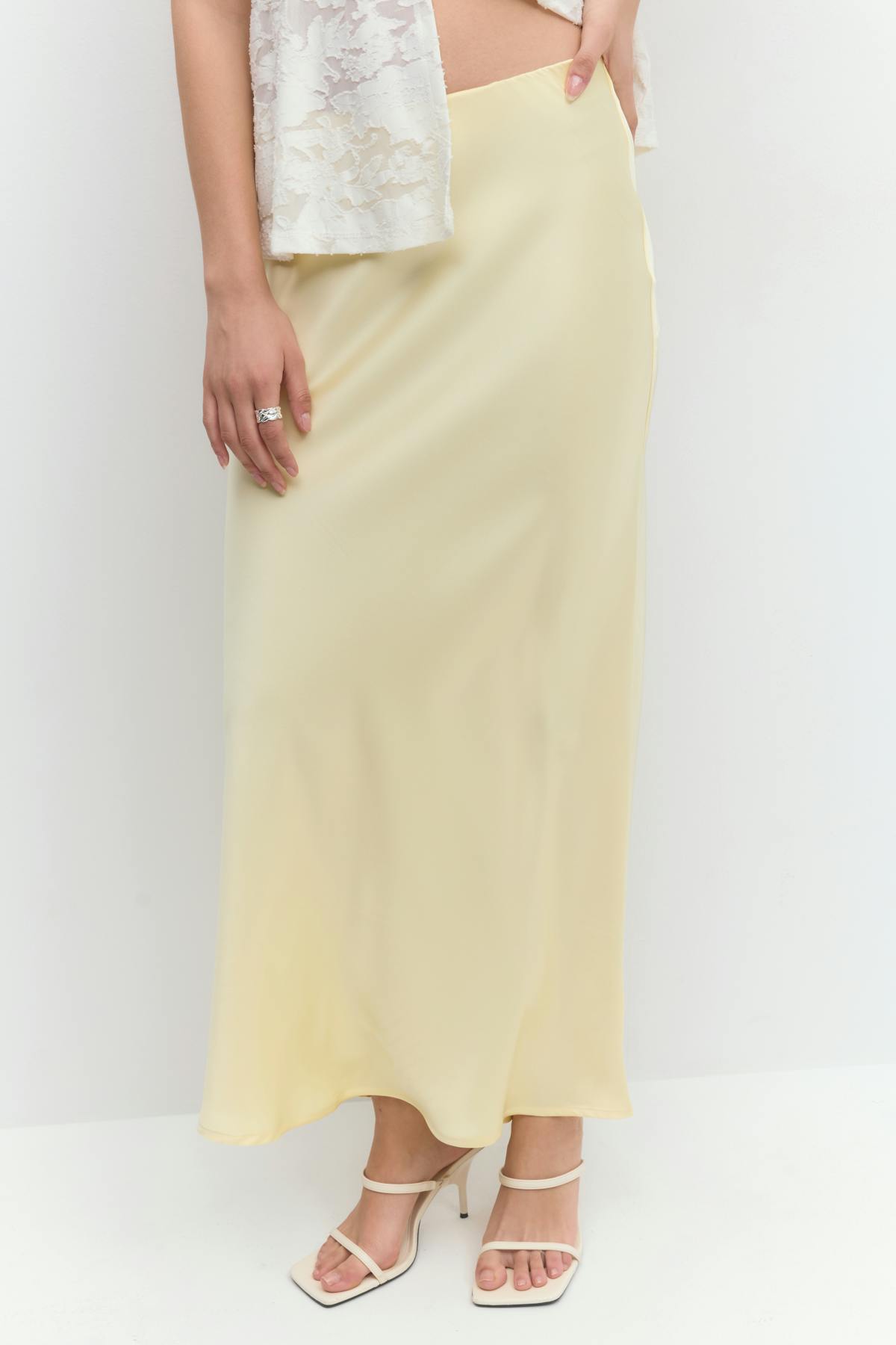 Satin skirt - Vert