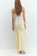 Satin skirt - Vert