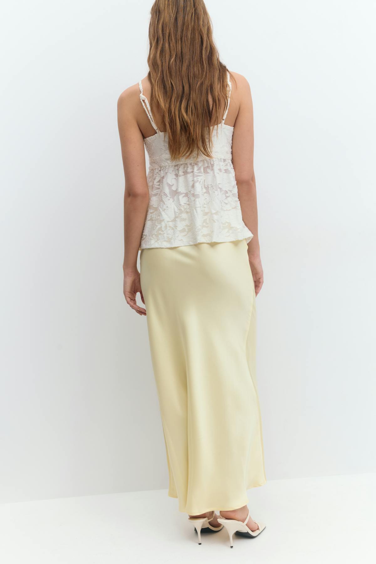 Satin skirt - Vert